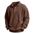 thumbnail image 4 of PureCasa Children's Sweatshirts 3-14 Years Waffle Knit Long Sleeve Sweatshirts Sports Button Collared Casual Pullover Outdoor Winter Tops, 4 of 10