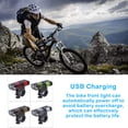 thumbnail image 4 of Luz delantera para bicicleta Naiovety recargable por USB 600lm resistente al agua Marrón oscuro, 4 of 6