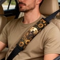 thumbnail image 5 of Xixirimido Automotive Seat Covers for Cars Trucks and SUVs Car Seat Covers for Front Seats with Car Seatbelt Covers & Armrest Box Cover, Set of 5, Golden Retriever Sunflower, 5 of 8