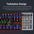 thumbnail image 3 of Redragon K552 Clavier de Jeu Mécanique Rétroéclairé à DEL Rouge Petit Compact 87 Touches Clavier d'Ordinateur Mécanique en Métal KUMARA USB Filaire Cherry MX Bleu Commutateurs Équivalents pour PC Windows Joueurs - Noir, 3 of 4