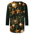 thumbnail image 4 of GA WEIHUA Clearance,Women's Casual 3/4 Sleeve Loose Tunic Tops Christmas Printed Tshirts Graphic Tee Blouses Shimmer Glitter Tops(Black,3X-Large), 4 of 5