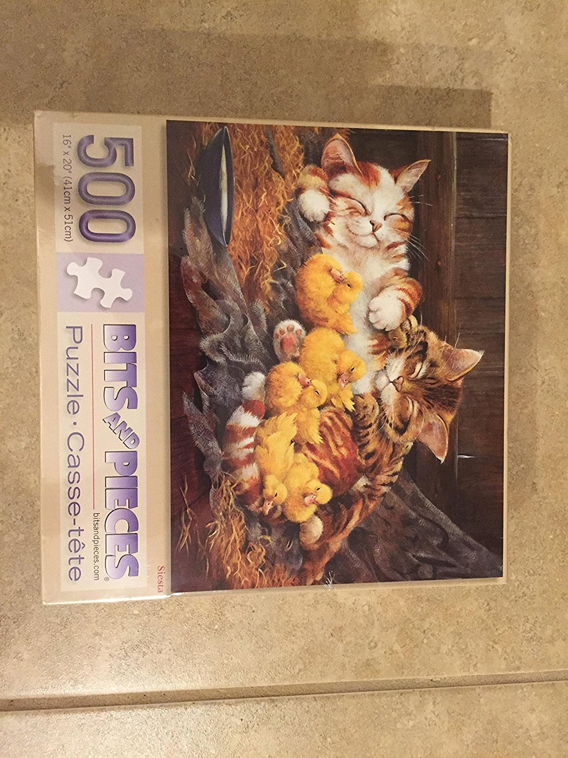 Bits and Pieces Siesta Jigsaw Puzzle 500 Piece 46980 Lynne Jones Kittens 16 X 20 for sale online 