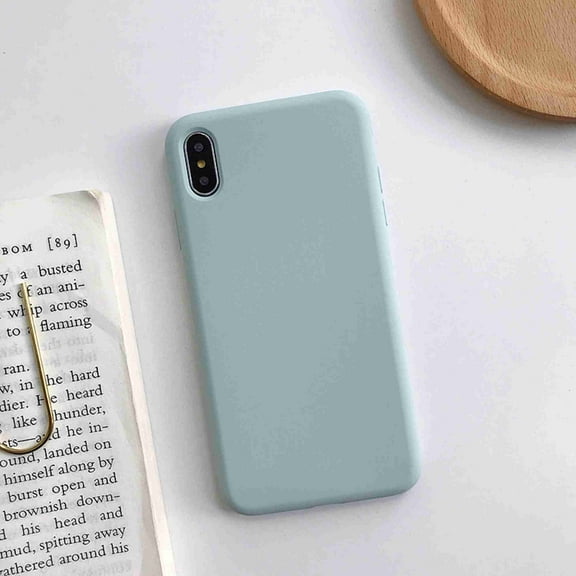 Liquid Silicone Gel Rubber Shockproof Shell Ultra-Thin [Slim Fit] Soft 4 Side Full Protection Cover, For iPhone Xs Max 6.5 inch 2018, gem green