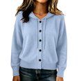 thumbnail image 5 of Maplenight Hooded Cardigans for Women Button Down Knit Sweater Long Sleeve Drawstring Casual Fall Lightweight Sweaters, 5 of 7