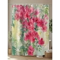 thumbnail image 4 of Fsddascl Summer Flowers Shower Curtain Set - Standard 72" x 72" Bathtub Curtain with 12 Hooks, Retro Country Botanical Floral Leaves Waterproof Fabric Stall Shower Curtains for Bathroom/Bathtub, 4 of 6