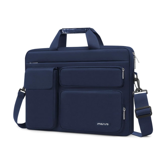 Bolso de hombro para portátil MOSISO de 13,3 pulgadas de poliéster azul marino