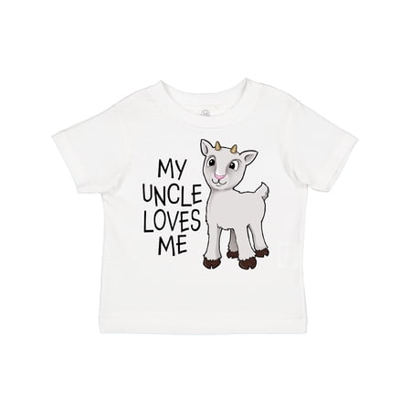 

Inktastic My Uncle Loves Me- Cute Goat Gift Toddler Boy or Toddler Girl T-Shirt