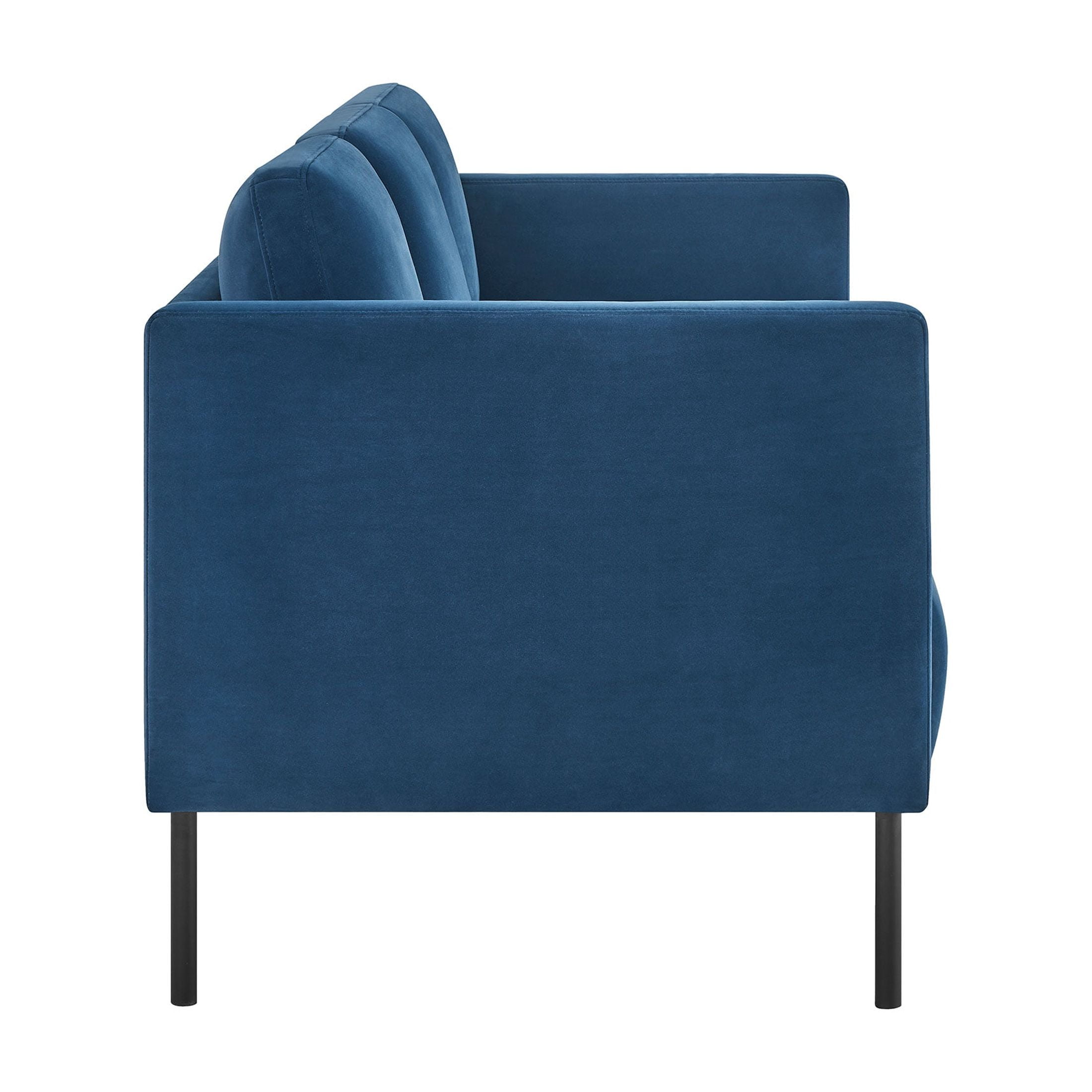 Better Homes & Gardens Wyatt Velvet Sofa, Blue Cove