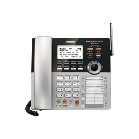 Restored VTech Small Business System CM18245 - Cordless extension phone - answering system with caller ID/call waiting - DECT 6.0 - 6-way call capability - 4-line operation - for Small Business System CM18445 (Refurbished)