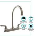 thumbnail image 4 of Dura Faucet DF-PK330HC-SN RV J-Spout Kitchen Sink Faucet (Brushed Satin Nickel), 4 of 7