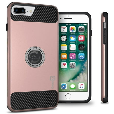 CoverON Apple iPhone 7 Plus (5.5) Case, RingCase Series Hybrid Protective Phone Cover with Grip