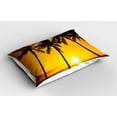 thumbnail image 2 of Ambesonne Tropical Pillow Sham 2 Pack, Sunny Beach Exotic, 26"x20", Pale Orange Brown, 2 of 3