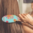 thumbnail image 4 of Hair Brush Pioneer Colorful Floral Cushion Base Hair Brushes Touch Paddle Oval Hairbrush, 4 of 7