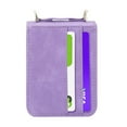 thumbnail image 5 of Wallet Case for Samsung Galaxy Z Flip 4, Pretty Card Package Cover Luxury PU Leather + Hard PC Bumper Ultra-thin Protective with Long Shoulder Strap for Samsung Galaxy Z Flip 4 5G, Purple, 5 of 6