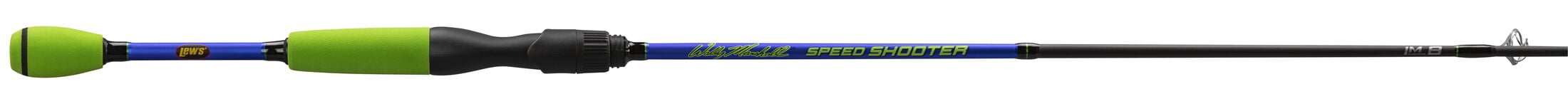 Lew's Wally Marshall Speed Shooter Spinning Fishing Rod, 6-Foot 1-Piece Rod, Medium-Light Power, Black/Green