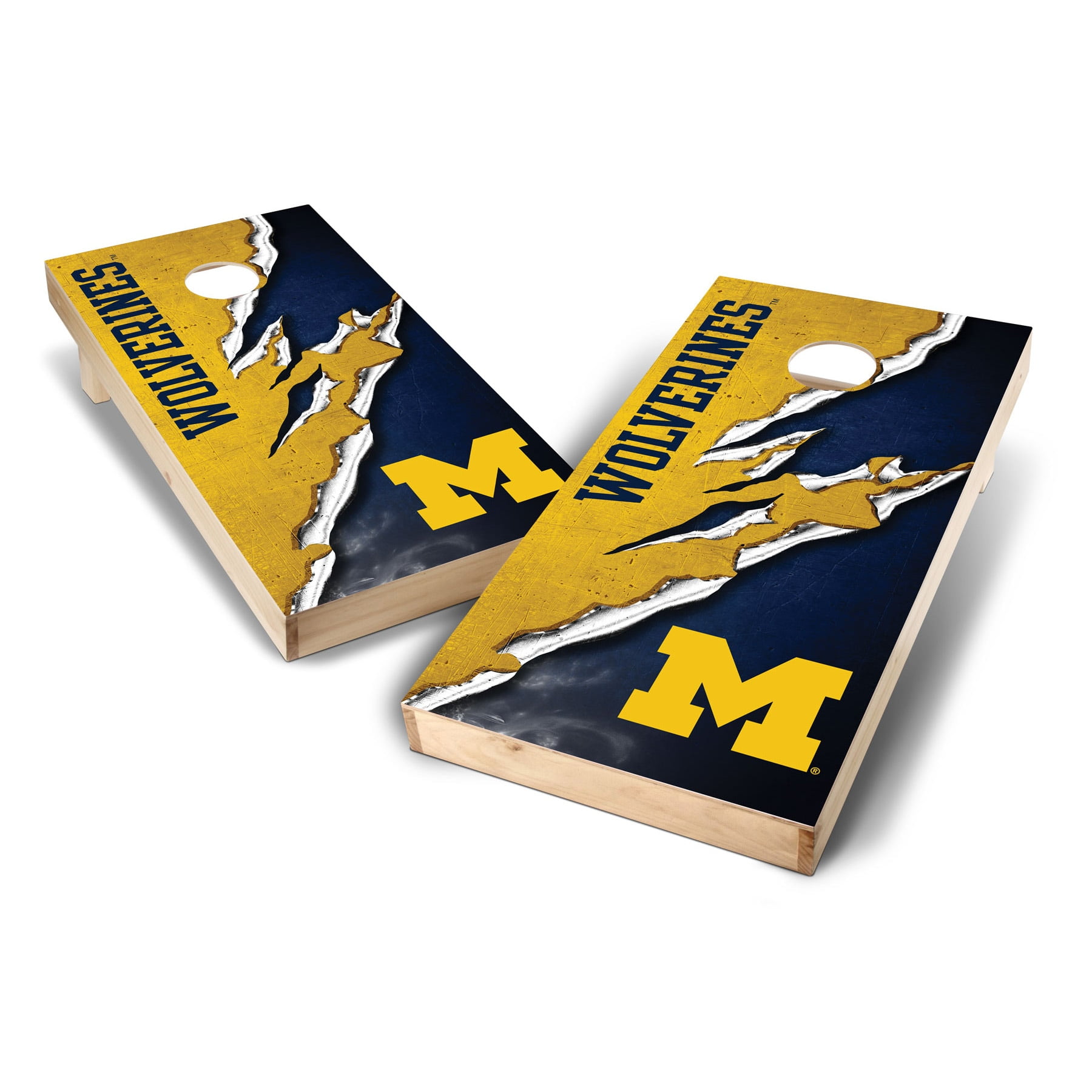 Michigan Wolverines 2' x 4' Ripped Design Cornhole Board Set - Walmart