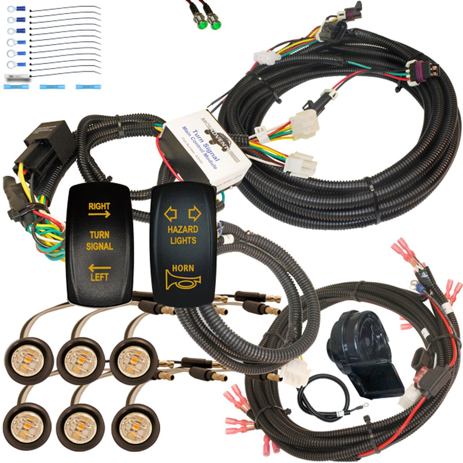 Vertical Rocker Switch Polaris Plug and Play turn kit with Horn