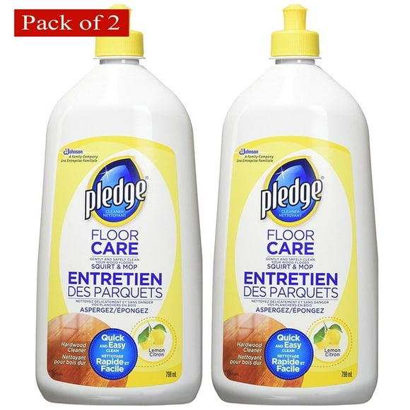 Pledge Wood Floor Cleaner - Lemon, 798ml (Pack of 2)