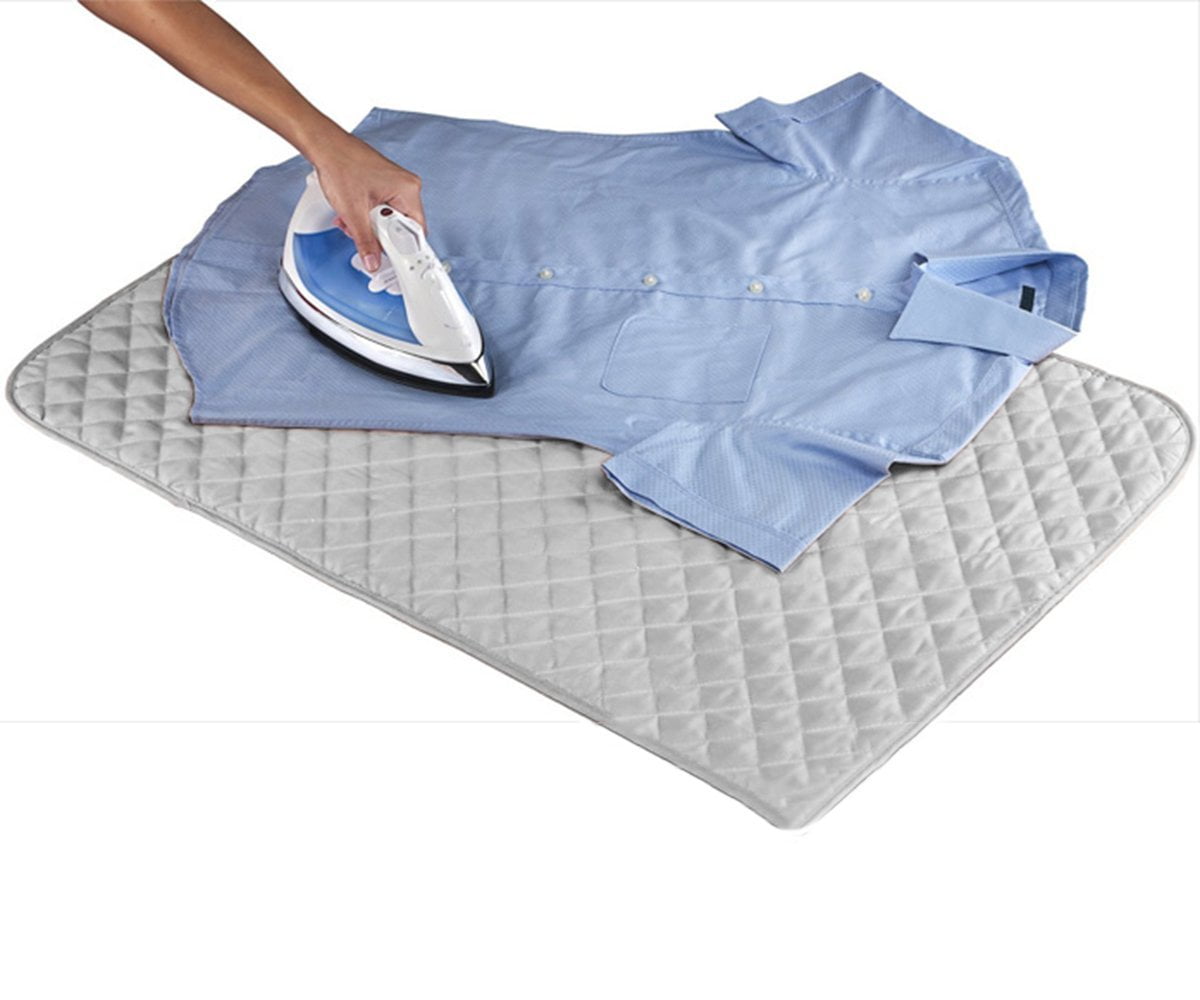  Ironing Mat, Portable Ironing Pad 39.4 x 18.9 inch Table Top  Iron Board 5 in 1 Travel Ironing Blanket for Washer, Dryer, Counter top,  White : Home & Kitchen