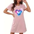 thumbnail image 4 of HaoXianJian Women's T-Shirt Nightgown Short Sleeve Sleepshirts Comfy Ladies Casual Cover Ups Nightdress, 4 of 5