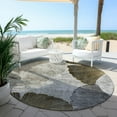 thumbnail image 6 of Addison Rugs Chantille Indoor/Outdoor Transitional Floral Gray Washable Round Rug, 8' x 8', 6 of 6