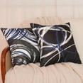 thumbnail image 6 of Set of 4 Throw Pillow Covers Modern Abstract Dark Blue Stripes Gray Black White Acrylic Bold Grey Decorative Pillow Cases Home Decor Square 18x18 Inches Pillowcases, 6 of 6