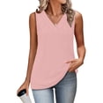 thumbnail image 4 of XFLWAM Tank Tops for Women Sleeveless V Neck Ruched T Shirts Summer Casual Loose Fit Tanks, 4 of 7