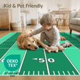 thumbnail image 4 of ODIKA 3'x5' Washable Throw Rug Stain Resistant, Low Profile, Non-Slip Theme Stadium Layout Striped Gridiron Markings Field Football Refined Structured for Entryway, Kitchen, Mudroom, 4 of 7
