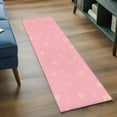 thumbnail image 5 of Christmas Pink Kitchen Runner Rug 2x6 Washable Runners for Hallway Non Slip Winter Snowflakes Xmas Retro Large Area Rug Indoor Floor Carpet for Bathroom Laundry Entryway Bedroom Living Room, 5 of 8