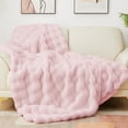 thumbnail image 1 of Manta Latepis, piel sintética, color rosa, tamaño queen, 220 x 220 cm, 860 g/m², 1 of 7