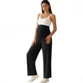 thumbnail image 6 of Abomasnow Womens Maternity Pants Over Belly High Waist Straight Leg Stretchy Pants Work Office Business Casual Pregnant Trousers with Pockets, 6 of 7