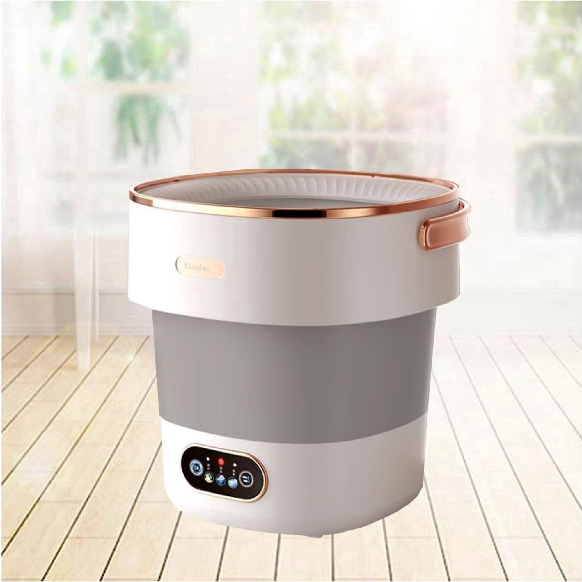 Portable Washing Machine, 13L Foldable Mini Washer with Spin Dryer, Compact Small Washer for Apartment Travel Dorm RV