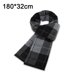 thumbnail image 2 of Bufanda con flecos a cuadros Bufanda larga de algodón suave para hombre, 2 of 5