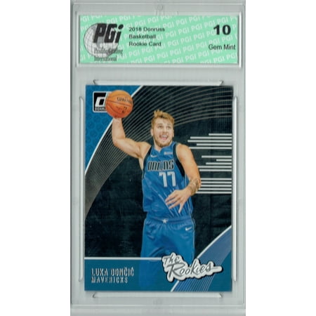- Luka Doncic 2018 Donruss #3 The Rookies SP Rookie Card PGI 10