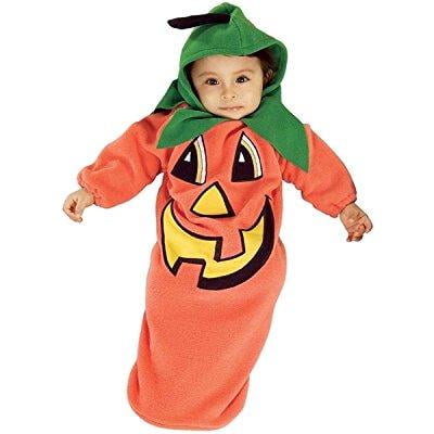 pumpkin baby bunting costume: baby's size birth - 9 months