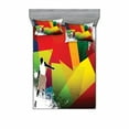 thumbnail image 2 of Basketball Bedding Set with Sheet & Covers, Sports Jump Background Geometrical Shapes Paint Splashes Modern Art, Printed Bedroom Decor 2 Shams, 4 Sizes, Multicolor, by Ambesonne, 2 of 3