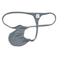 thumbnail image 3 of Botmois Men Solid Mini Bikini Thongs Ultrathin Low-rise G-String Underwear Comfortable T-Back Tangas Soft Micro Briefs Gray XL, 3 of 3
