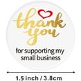 thumbnail image 3 of NicePackaging  500 Qty  1.5 inch Thank You for Supporting My Small Business w/Hollow-Heart Clear Stickers  Self-Adhesive  for Decoration/Sales/Branding/Envelopes, 3 of 5