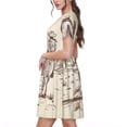 thumbnail image 2 of Balery Cowboys Riding Horses Vestidos sueltos de manga corta para mujer, vestidos de verano 2025, vestidos casuales de corte A con vuelo., 2 of 6