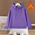 thumbnail image 5 of OJSFQUFP Boys' Hoodie and Winter Cotton Girls' Casual Long Sleeved Top Solid Color Jacket Hoodie, 5 of 6