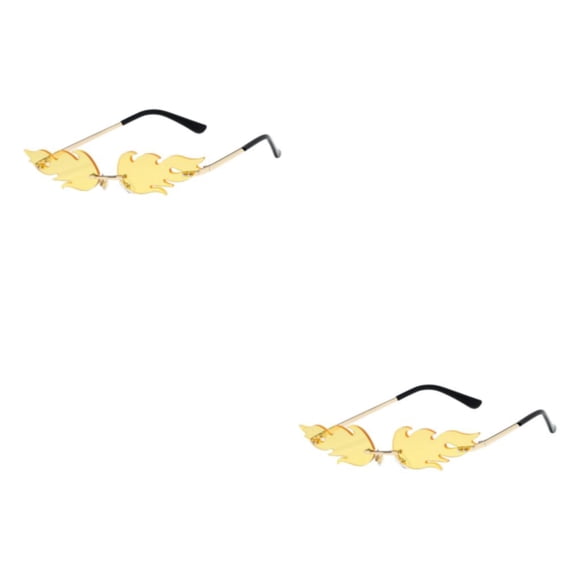 Qarigey Gafas de sol Flame And Fire Gafas de moda para una apariencia elegante Sin marco Durable Impermeable Transpirable A prueba de viento Type9 NO9