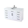 thumbnail image 6 of Elegant Kitchen and Bath Alden 54 inch Single Bathroom Vanity in White, 6 of 10