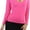 Pink, variant on Women's Soft Long Sleeve Ribbed Seamless V-Neck Slimming Shaping Blouse