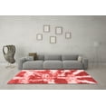 thumbnail image 3 of Ahgly Company Machine Washable Indoor Square Abstract Red Modern Area Rugs, 8' Square, 3 of 4