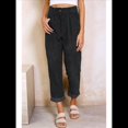 thumbnail image 4 of Pantalones Casuales de Cintura Alta y Pierna Recta para Mujer, Holgados y Cómodos, con Bolsillos Negro M, 4 of 6