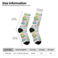 thumbnail image 2 of Fotbe Space Doodle Pattern Long Socks for Men & Women – Breathable & Stretchy Compression Socks, Ideal for Running, Travel, and Everyday Wear Size 5-11, 2 of 6