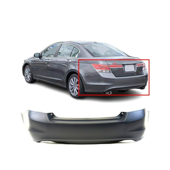 DCP Primed Rear Bumper Cover for 2008-2012 Honda Accord EX-L EX HFP 04715TA1A91ZZ