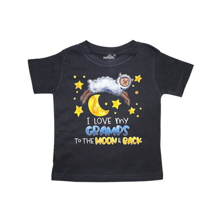 

Inktastic I Love my Gramps to the Moon and Back Cute Sheep Gift Toddler Boy or Toddler Girl T-Shirt
