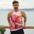 thumbnail image 6 of KLL Colorful Cartoon Biplane Print Men's Muscle Gym Workout Stringer Tank Tops Bodybuilding Fitness T-Shirts Tank Tops Men-3X-Large, 6 of 7