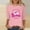 Pink, variant on Vetsdori Tops for Women 3/4 Sleeve Tunic Pullover Plus Size Holiday Dressy,Summer Crew Neck Juniors T-Shirts Fashion